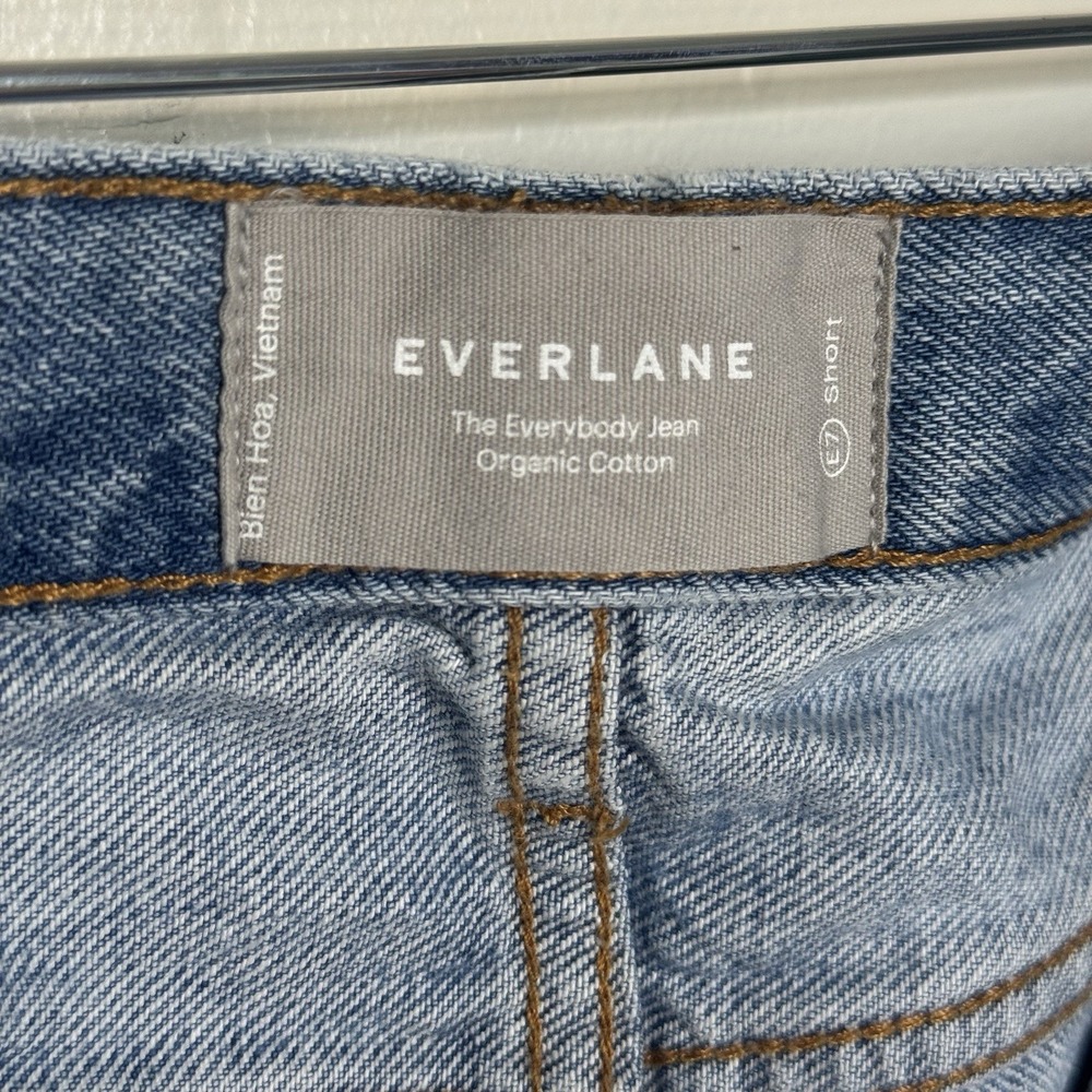 Everlane The Everybody Jean Light Wash Organic Cotton Distressed Straight Leg E7 - Picture 6 of 7